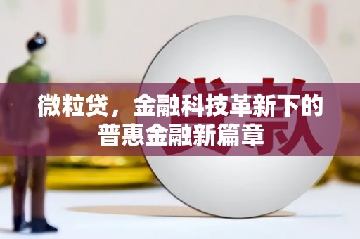 平昌微粒贷，金融科技革新下的普惠金融新篇章