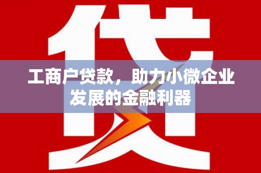 平昌工商户贷款，助力小微企业发展的金融利器