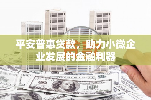 平昌平安普惠贷款，助力小微企业发展的金融利器