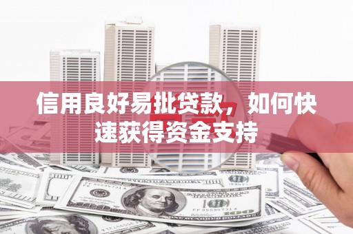 平昌信用良好易批贷款，如何快速获得资金支持